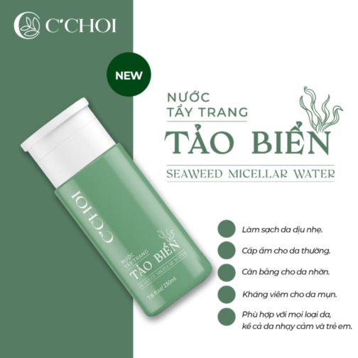 LĐ - NƯỚC TẨY TRANG TẢO BIỂN  SEAWEED MICELLAR WATER