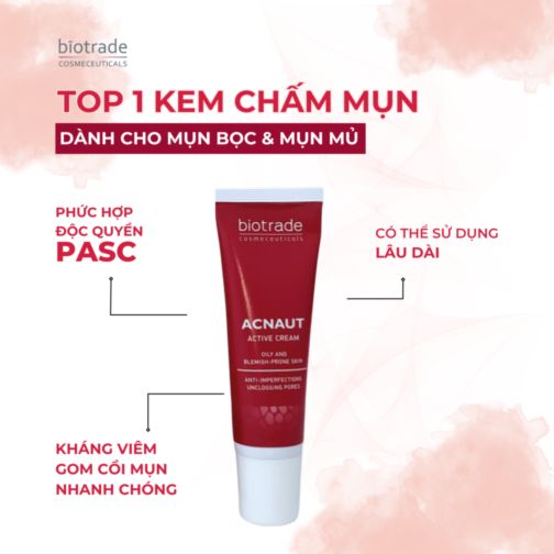 LĐ - Kem chấm mụn hoạt tính BIOTRADE ACNAUT ACTIVE CREAM