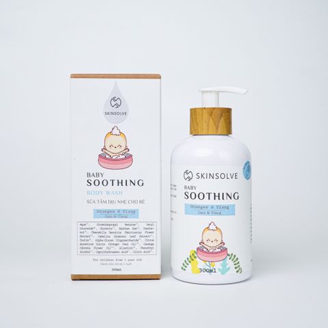  Sữa tắm em bé dịu nhẹ, bổ sung lợi khuẩn từ Cam & Ylang - Baby No Tears Soothing Body Wash 300ml 