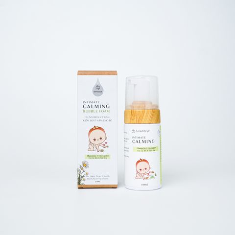  Dung dịch vệ sinh kiểm soát hăm, bổ sung lợi khuẩn cho bé (Cúc La Mã & Ngò Già) - Intimate Bubble Calming Foam 100ml 
