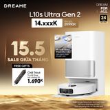  Robot hút bụi lau sàn tự làm sạch thông minh Dreame L10s Ultra Gen 2.0 