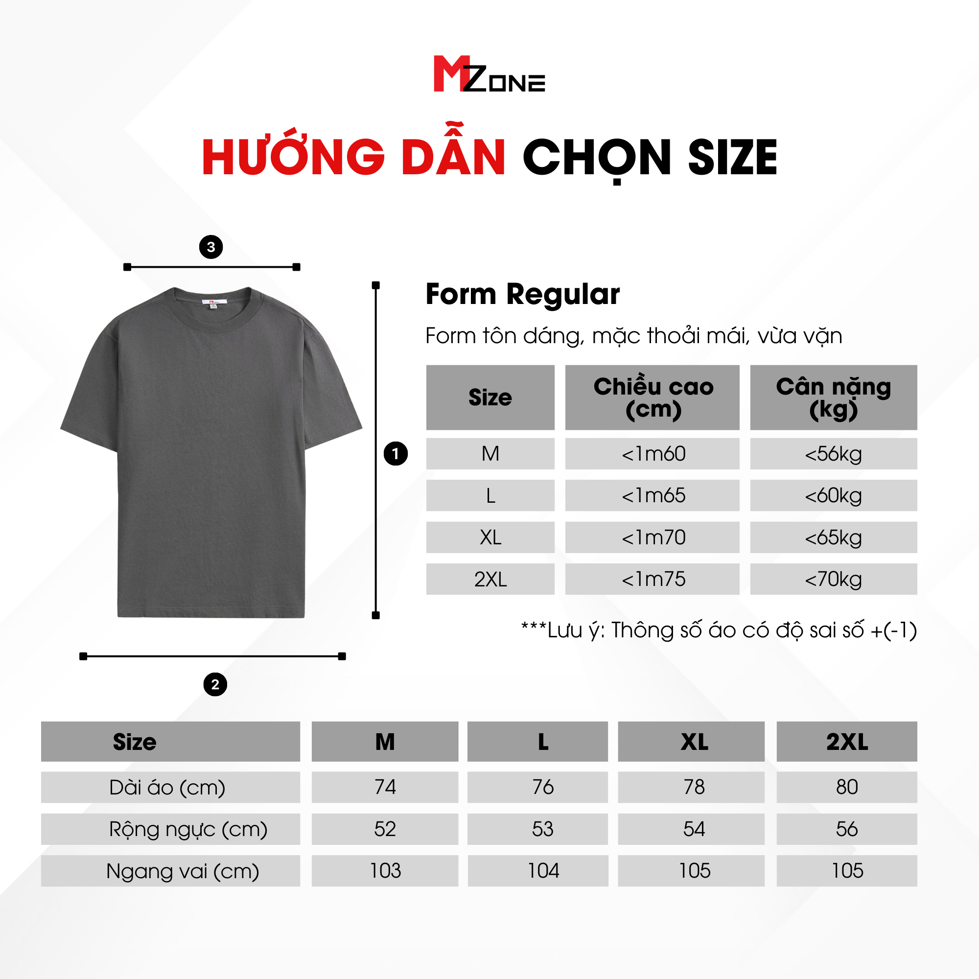  Áo Thun Regular Trơn - 0601 