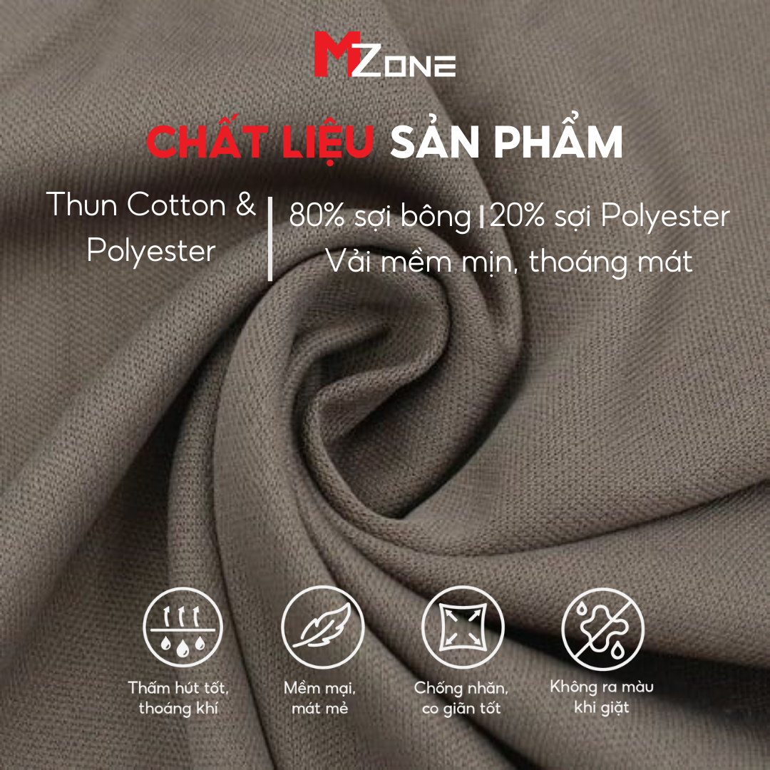  Áo thun nam MZONE VIETNAM Regularfit In Chữ - 2208 
