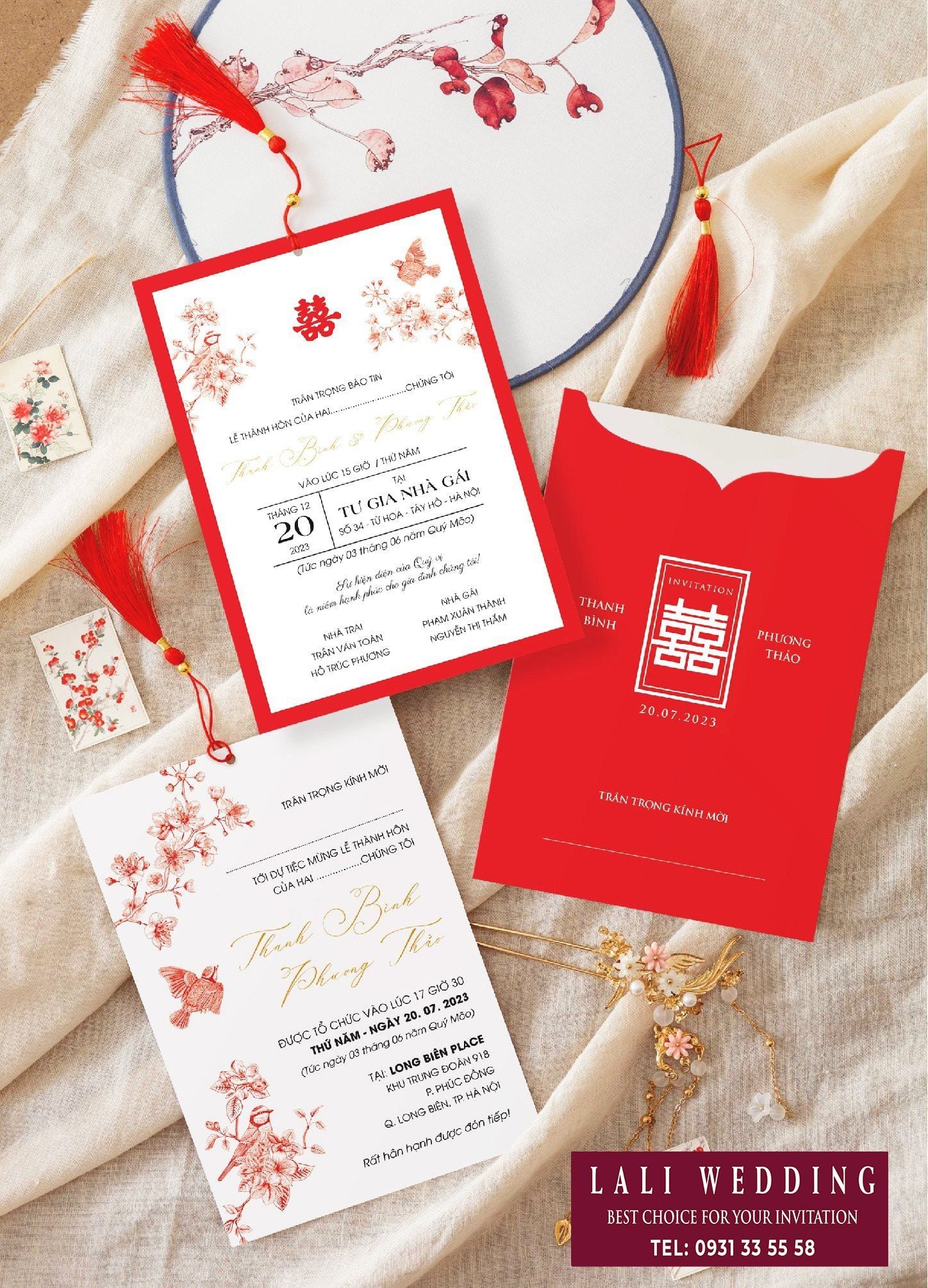 Thiệp cưới phong bì rút - Mẫu ST007 – Lali Wedding