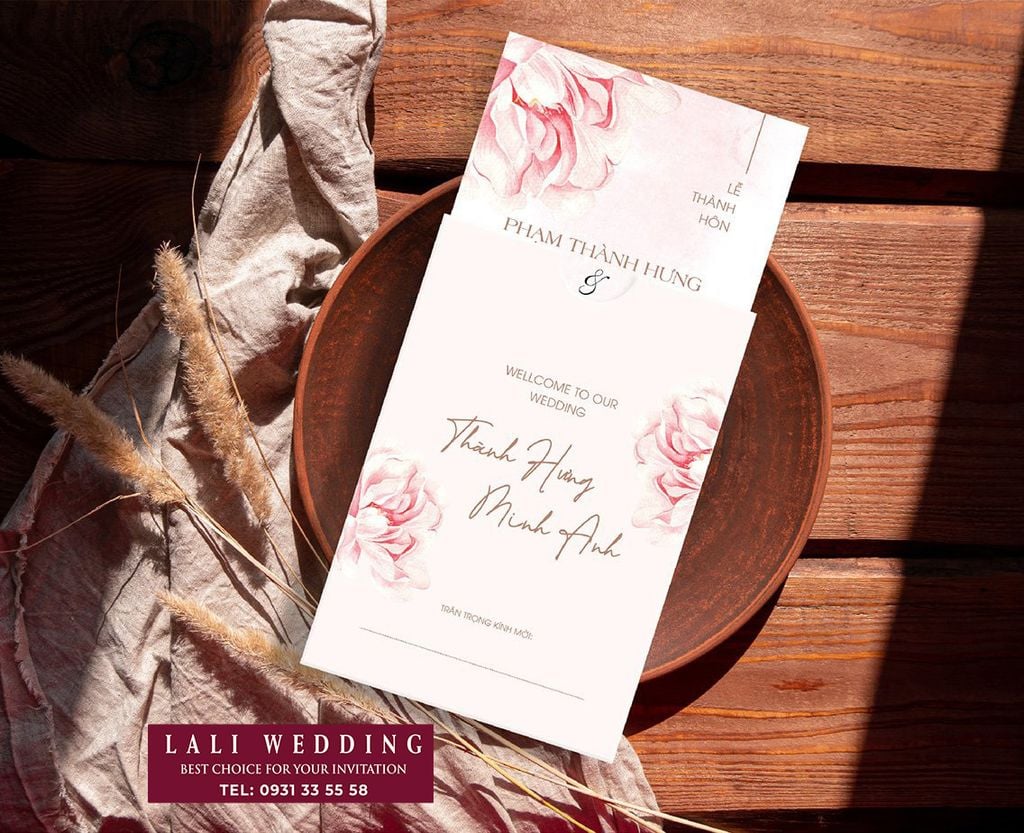 Thiệp cưới phong bì rút - Mẫu ST010 – Lali Wedding