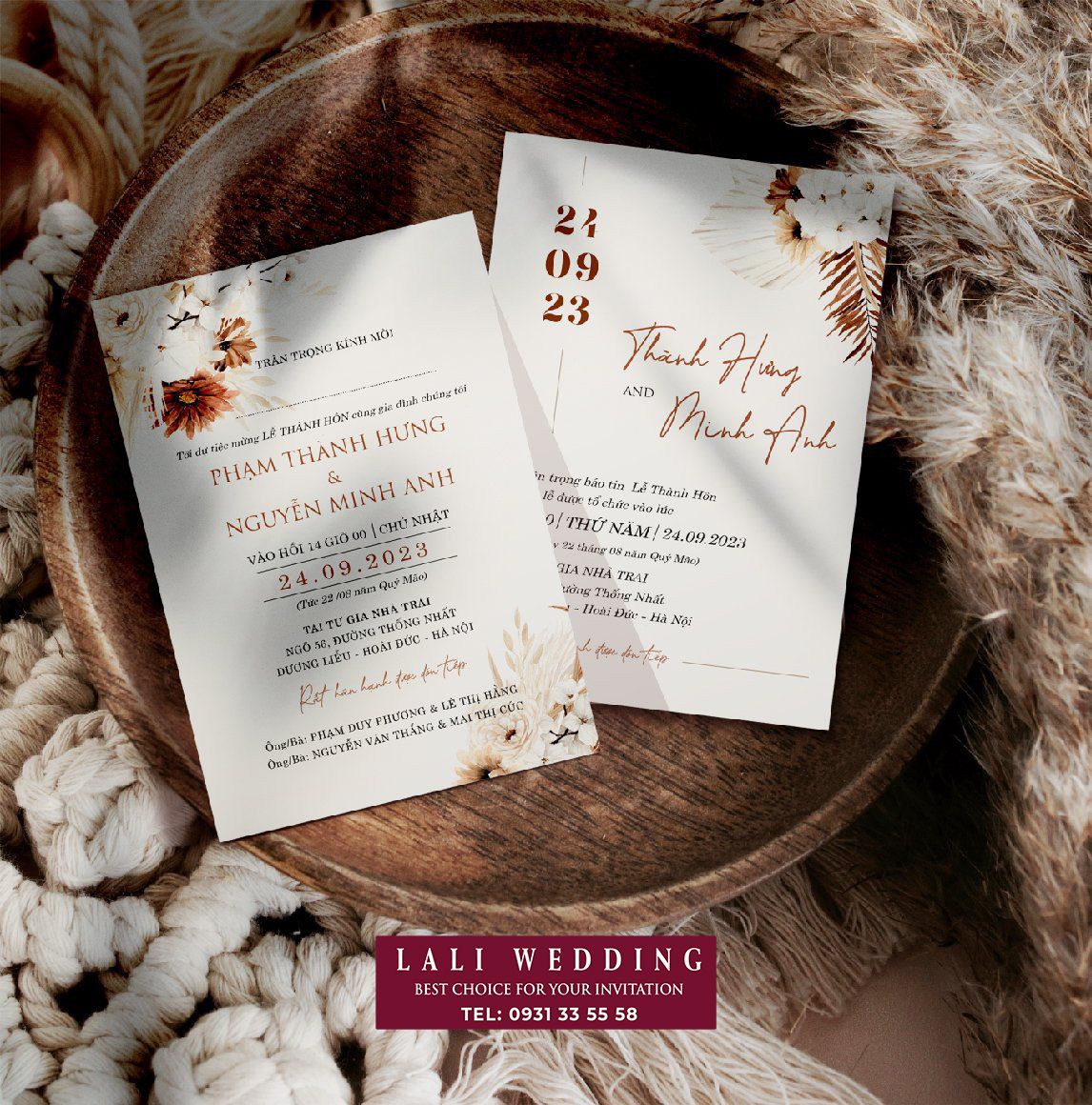 Thiệp cưới phong bì rút - Mẫu ST012 – Lali Wedding