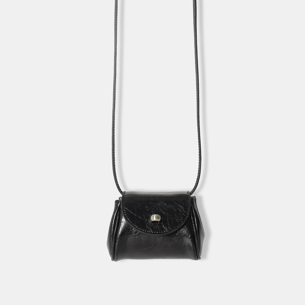 Mini Bag da thật đeo chéo nắp gập
