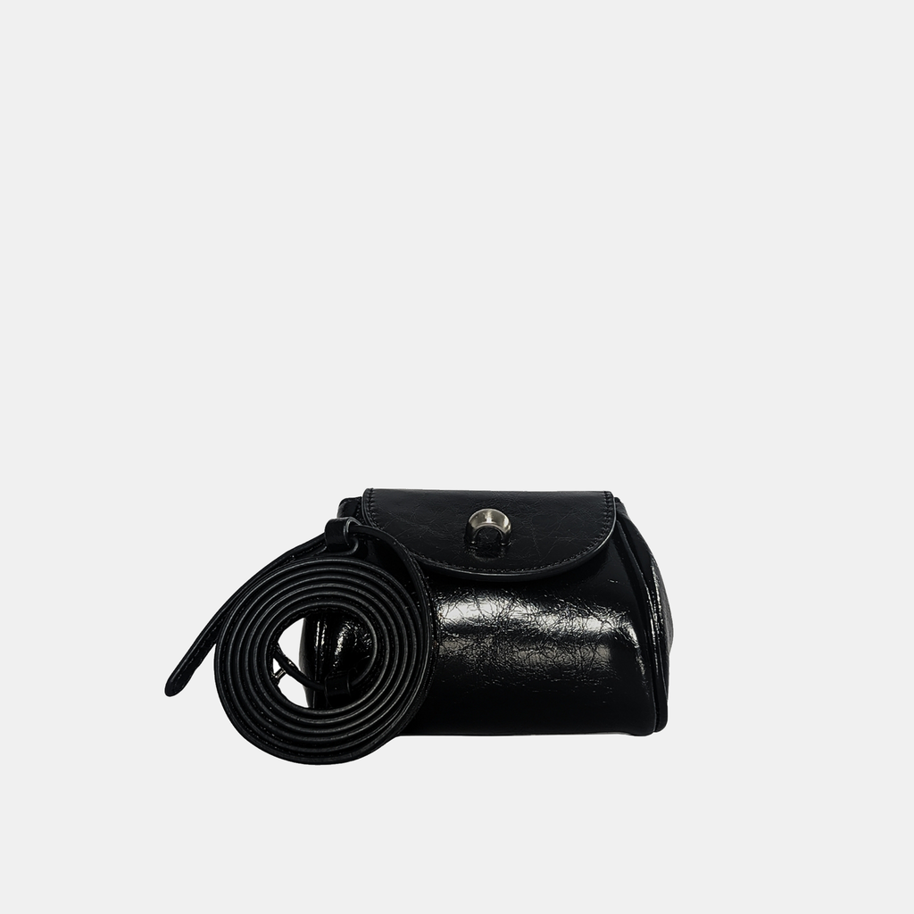 Mini Bag da thật đeo chéo nắp gập