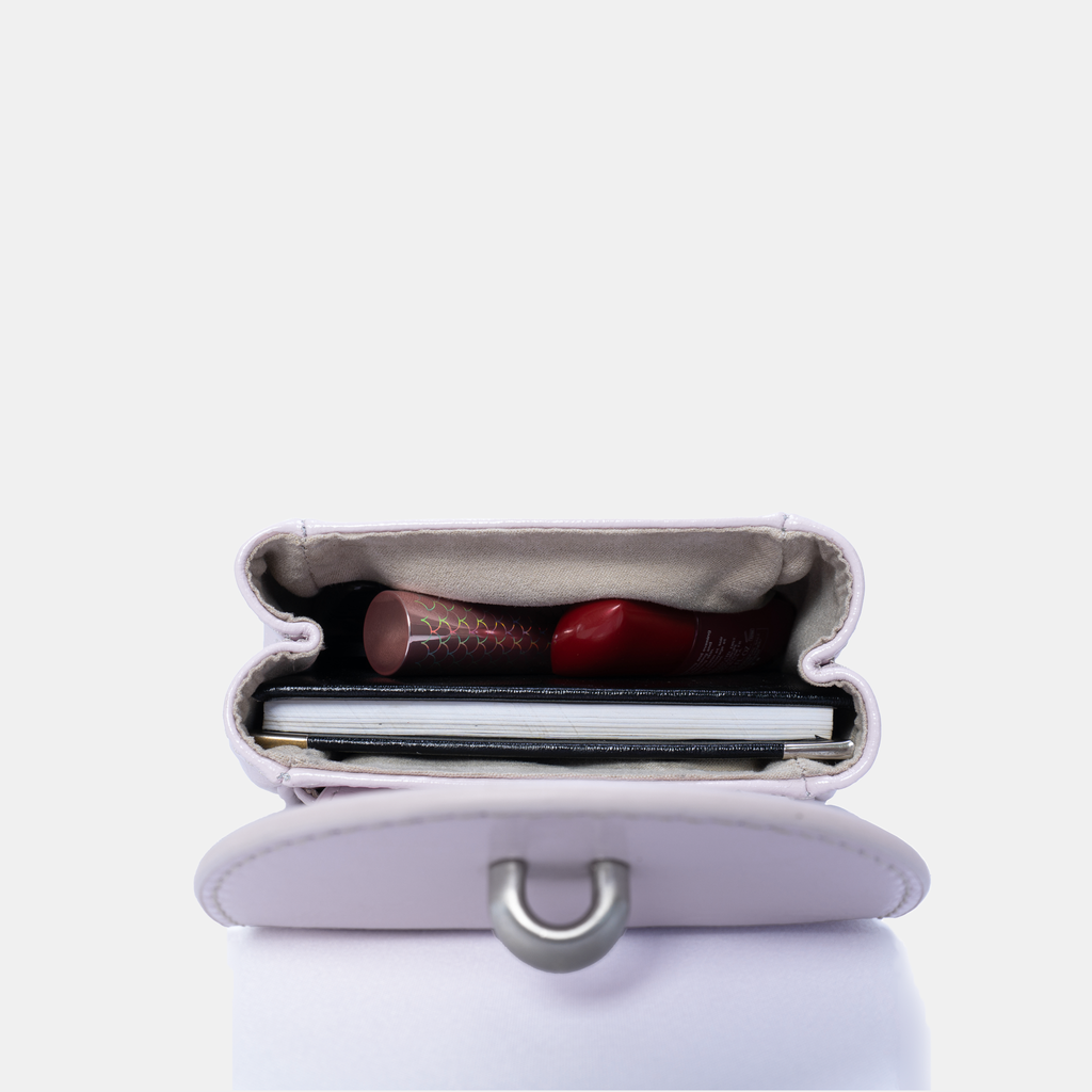 Mini Bag da thật đeo chéo nắp gập