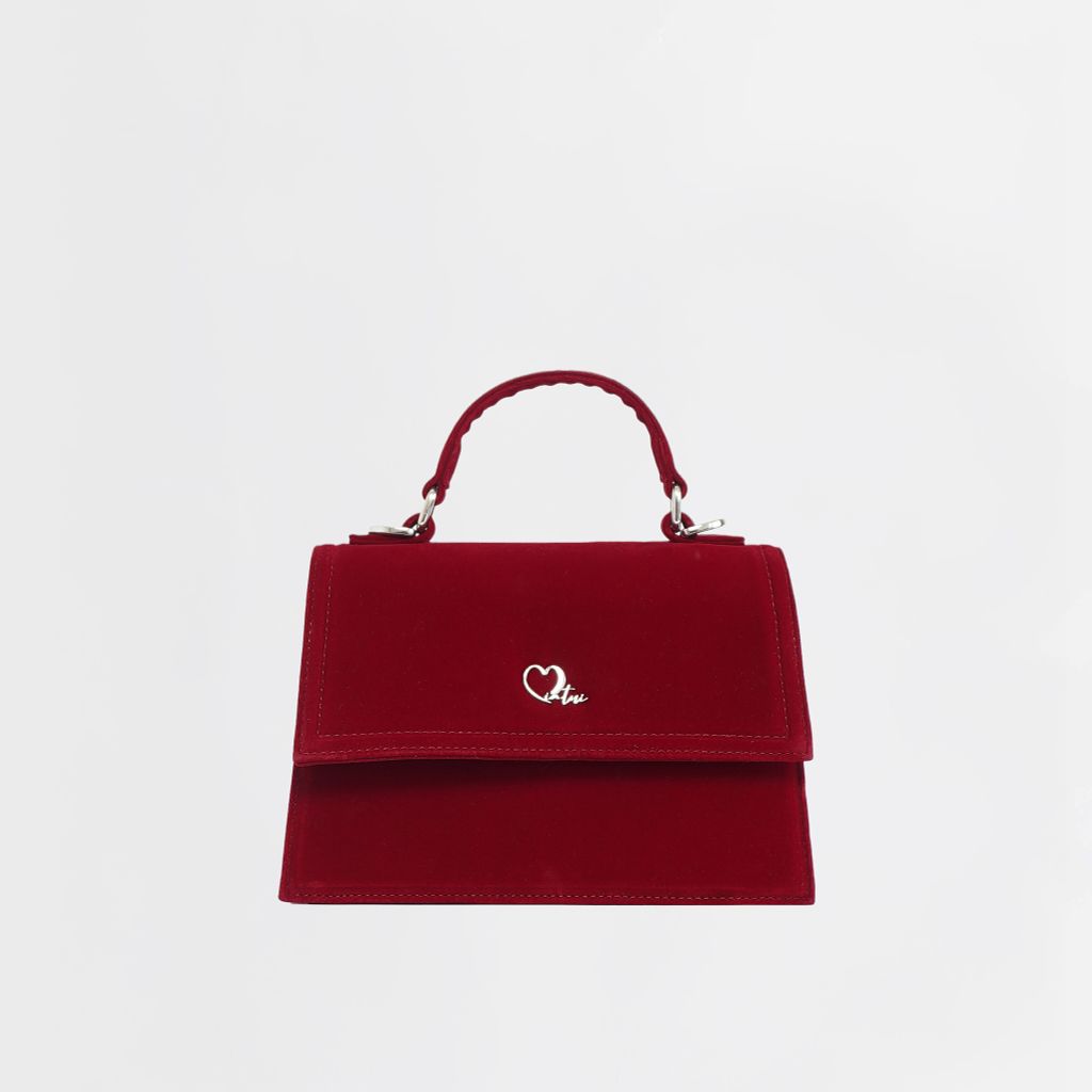 Túi cầm tay VELVET đáy rộng CLAUDIA