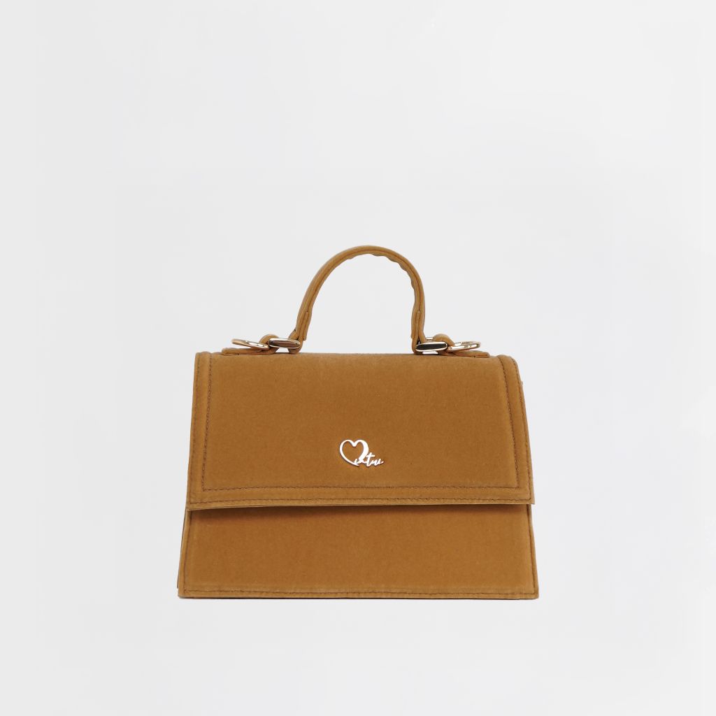 Túi cầm tay VELVET đáy rộng CLAUDIA