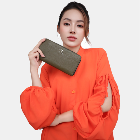 Ví nữ DA THẬT dễ vệ sinh Talia
