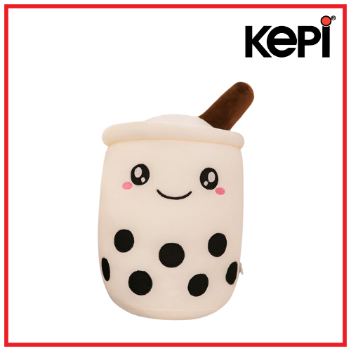Plush Bubble Tea Opened Eyes 35cm Wh