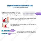  Interdental Brushes Extra Soft - Cây chải kẽ răng siêu mềm - Bịch 8 cây + 1 nắp đậy 