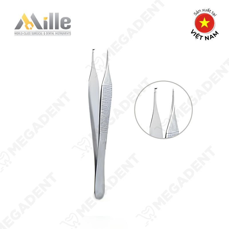  Tweezers Adson-TC 12cm 1x2 - Nhíp Tweezers (adson 12cm 1x2) - Cái 