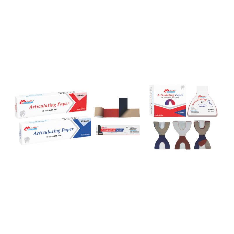  Articulating Paper 40m (Horseshoe) - Giấy căn toàn hàm xanh đỏ - Hộp 6 sấp 