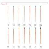  Bio GP Point Taper 2% ISO Slide box - Côn chính Sure-endo Gutta percha points - Hộp 120 cây 