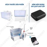  Cordless Nano - Máy tăm nước cá nhân không dây (dùng được cho người niềng răng, có đầu cạo lưỡi) - Bộ (1 máy + 5 đầu tăm) 