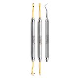  Chu's aesthetic gauge set - satin - Bộ đo làm dài thân răng - Bộ 3 cây và 1 hộp thép 