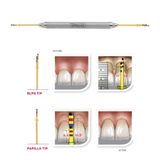  Chu's aesthetic gauge set - satin - Bộ đo làm dài thân răng - Bộ 3 cây và 1 hộp thép 