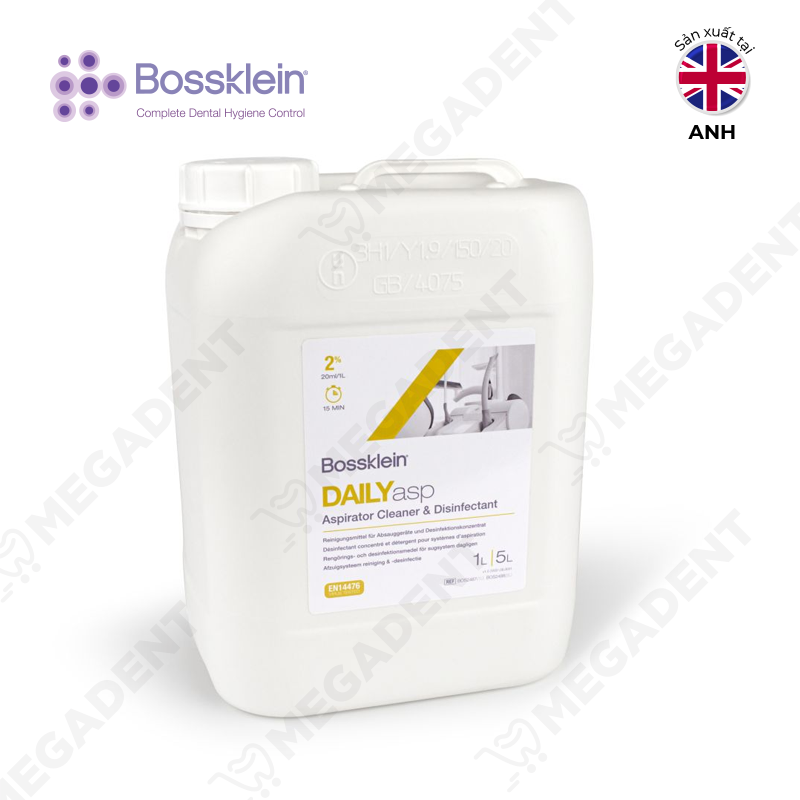  Daily Aspirator - Dung dịch làm sạch và khử trùng hệ thống ống hút hằng ngày, bồn nhổ - can 5 lít 