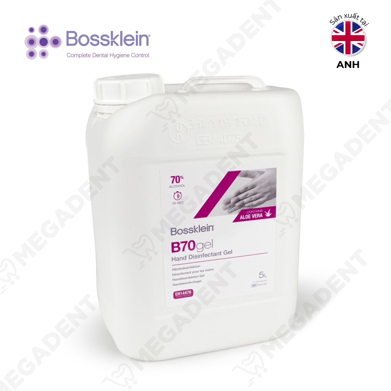  B70 Gel Hand Disinfectant - Aloe Vera Inc Pump - Gel rửa tay nhanh B70gel - Can 5 lít 