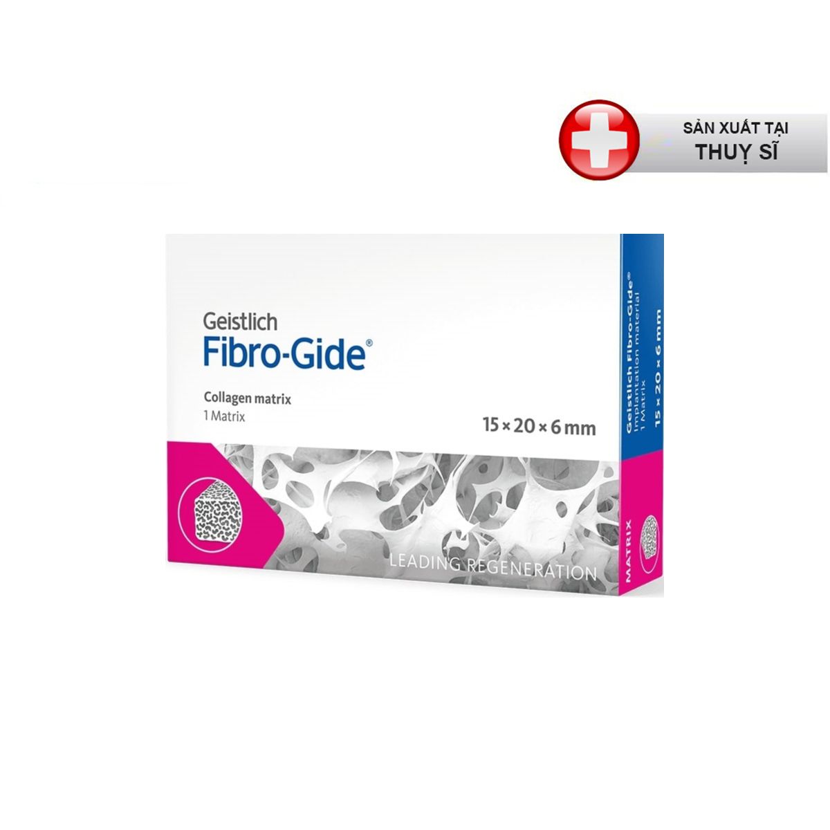  Fibro Gide - Collagen dạng xốp tăng thể tích mô mềm - Hộp 1 miếng 