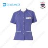  Gown With Short Sleeves - Áo phụ tá tay ngắn cổ trụ, cút cài giữa - Túi 1 cái 
