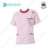  Gown With Short Sleeves - Áo phụ tá tay ngắn cổ trụ, cút cài bên - Túi 1 cái 
