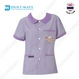  Gown With Short Sleeves - Áo phụ tá cổ tròn -Túi 1 cái 