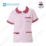  Gown With Short Sleeves - Áo phụ tá cổ tròn -Túi 1 cái 