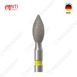  FG, Dia. Pointed Football Bur - Mũi kim cương hình quả trám - Vỉ 5 mũi 