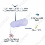  Tiny Teeth Baby Toothpaste Combo with Fingerbrush - Kem đánh răng dành cho bé từ 3 tháng tuổi, có kèm đầu chải silicone 40ml 