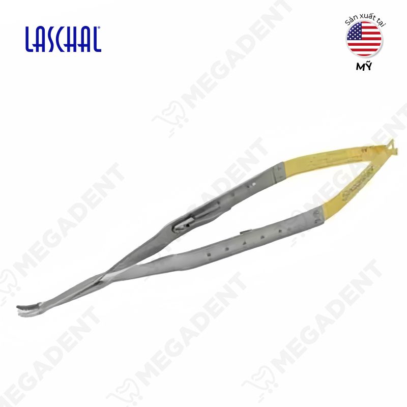  Universal Needle Holder Thumlok Carbide Round Handle Curved Tips - Kẹp Kim - Hộp 1 cái 