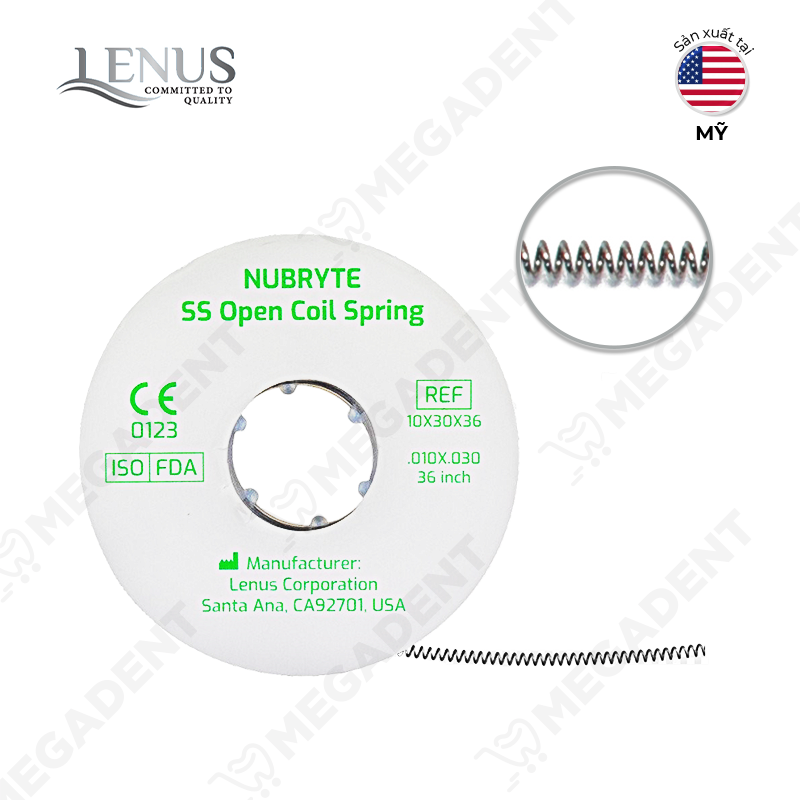  10x30 - 36" - Open Stainless Steel Coil Springs/ #3 Bobbin - Lò xo mở khoảng thép không gỉ - Cuộn 92cm 