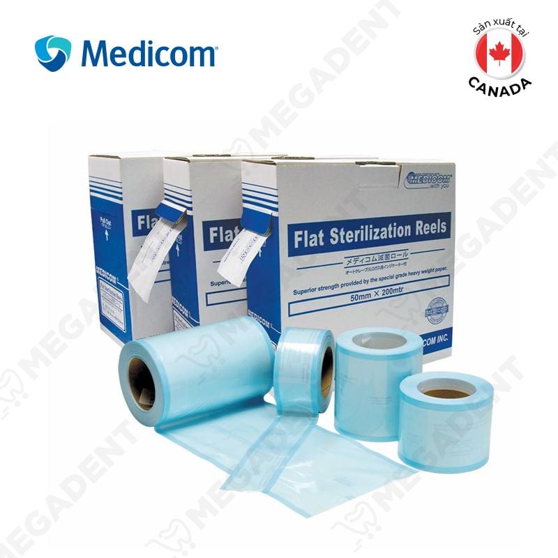  Flat sterilization reel - bao hấp cuộn - Cuộn 200 mét 