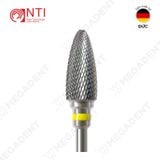  HP, Tungsten Carbide Super Fine Cross Cut - Mũi khoan thép mài labo siêu mịn, màu vàng - Hộp 1 mũi 