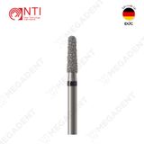  FG, Dia. Round End Taper Bur - Mũi khoan kim cương mài cùi trụ thuôn, vạch đen - Vỉ 5 mũi 
