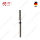  FG, Dia. Round End Taper Bur - Mũi khoan kim cương mài cùi trụ thuôn, vạch đen - Vỉ 5 mũi 