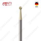  Tc. Bone Cutter, Allport Bur - Mũi khoan thép cắt xương đầu tròn mạ tirtan - Vỉ 3 mũi 