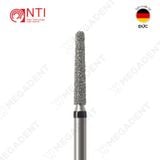  FG, Dia. Round End Taper Bur - Mũi khoan kim cương trụ thuôn đầu tròn dài 9 mm - Vỉ 5 mũi 