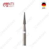  FG, Tc. Safe End Taper, Finishing Bur - Mũi khoan thép hoàn tất, hình cây thông - Vỉ 5 mũi 