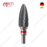  HP, Tungsten Carbide Fine Cross Cut - Mũi khoan thép mài labo mịn, màu đỏ - Hộp 1 mũi 