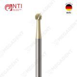  Tc. Bone Cutter, Allport Bur - Mũi khoan thép cắt xương đầu tròn mạ tirtan - Vỉ 3 mũi 