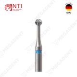  RA, Tc. Round, Cross Cut, Slender Neck Bur - Mũi khoan thép nạo ngà đầu tròn cổ mảnh - Vỉ 5 mũi 