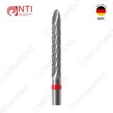  HP, Tungsten Carbide Fine Cross Cut - Mũi khoan thép mài labo mịn, màu đỏ - Hộp 1 mũi 