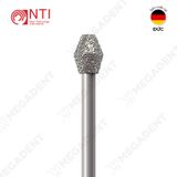  FG, Dia. Barrel Bur - Mũi khoan kim cương dạng thùng - Vỉ 5 mũi 