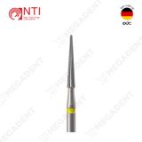  FG, Tc. Safe End Taper, Finishing Bur - Mũi khoan thép hoàn tất, hình cây thông - Vỉ 5 mũi 