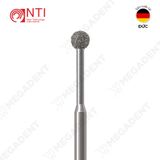  FG, Dia. Long Round Bur - Mũi khoan kim cương đầu tròn cổ dài - Vỉ 5 mũi 