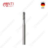  Tc. Cylinder, Flat Fissure Bur - Mũi khoan thép hình trụ - Vỉ 5 mũi 